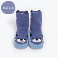 Winter-Cartoon-Babysocken rutschfeste Ledersohle Kinder-Bodensocke